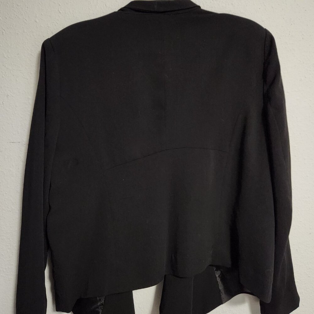 Nicole By Nicole Miller | Black Drape City Black Blazer Jacket Large - Picture 5 of 6
